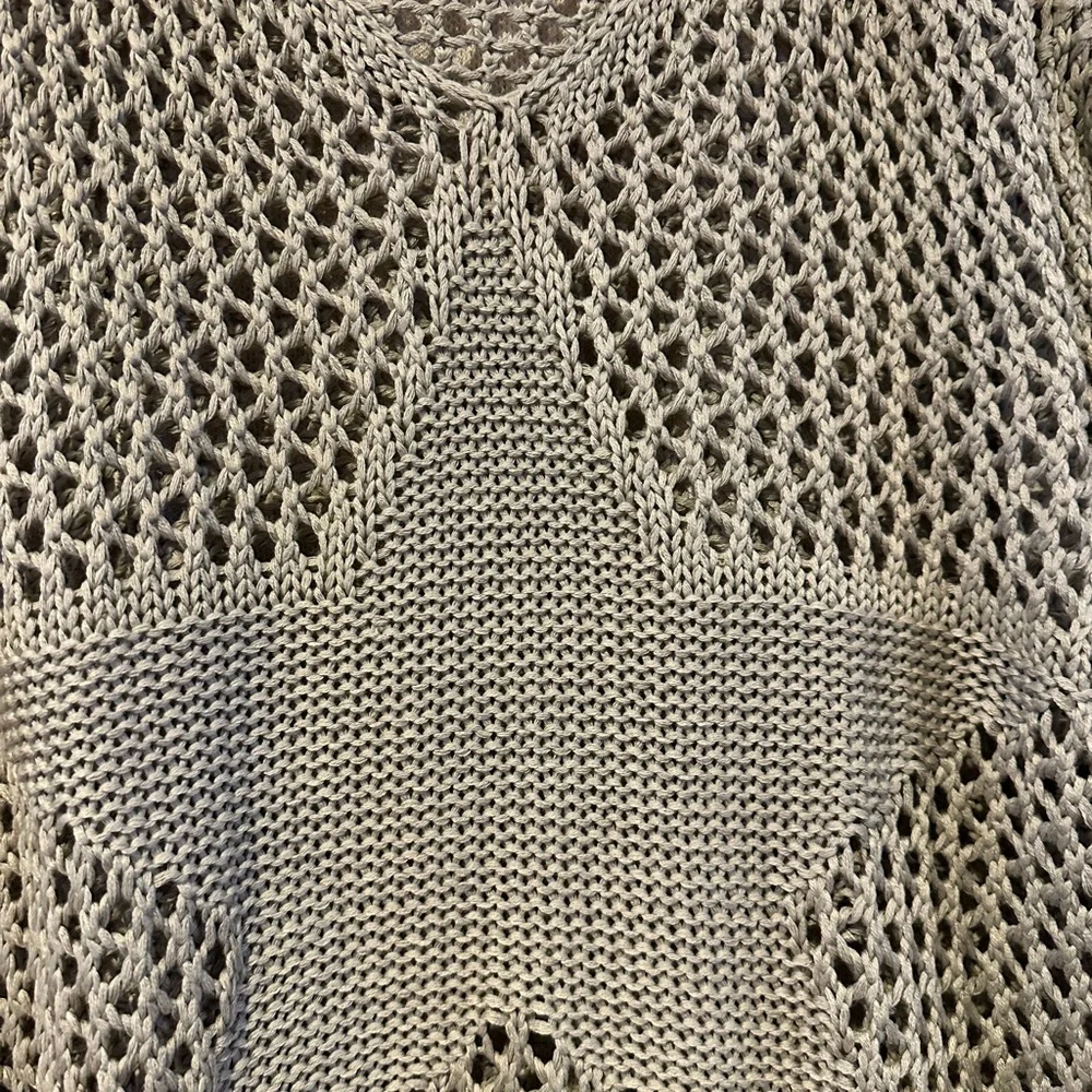 Sage Green Star Crochet Women's Sweater NWOT - Picture 2 of 5